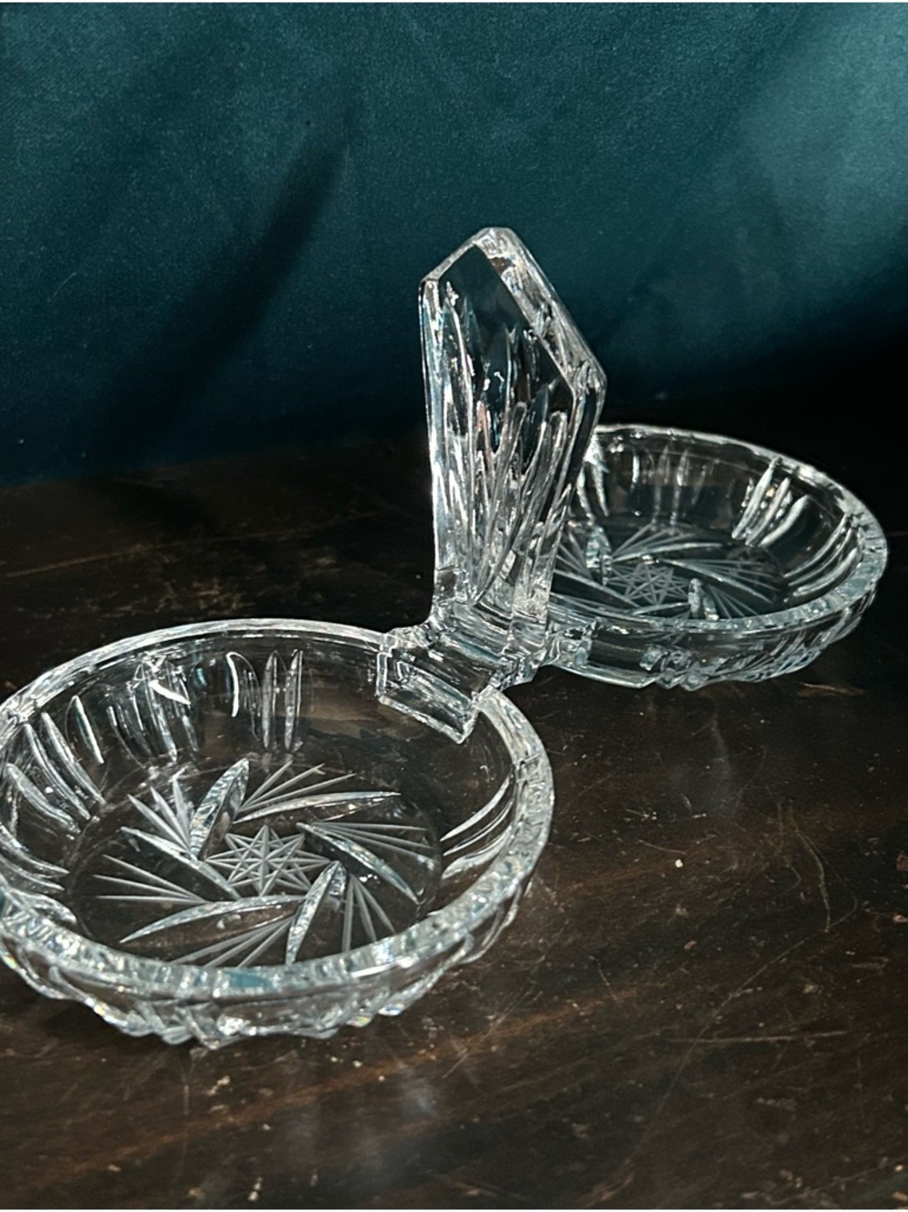 MCM American Brilliant Cut Crystal Divided
Relish Dish